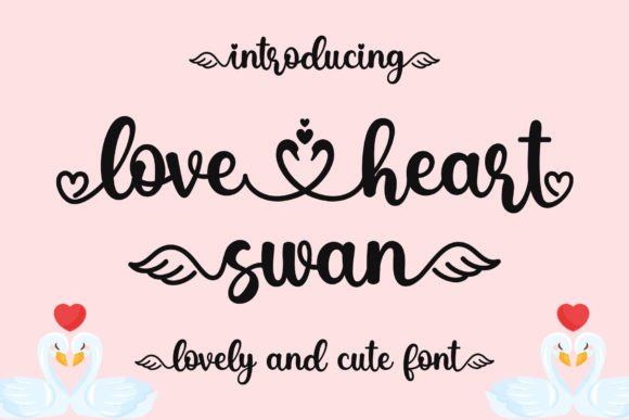 Download Love Heart Swan - Love heart Collection