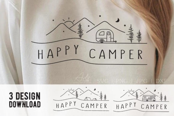 Download Happy Camper SVG, Camping T Shirt Design - Camping t shirt design Collection